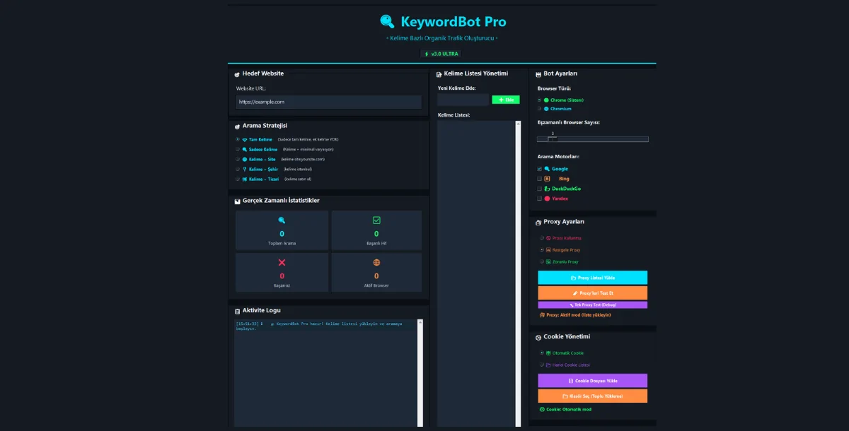 Keyword Hitbot - Açık Kaynak